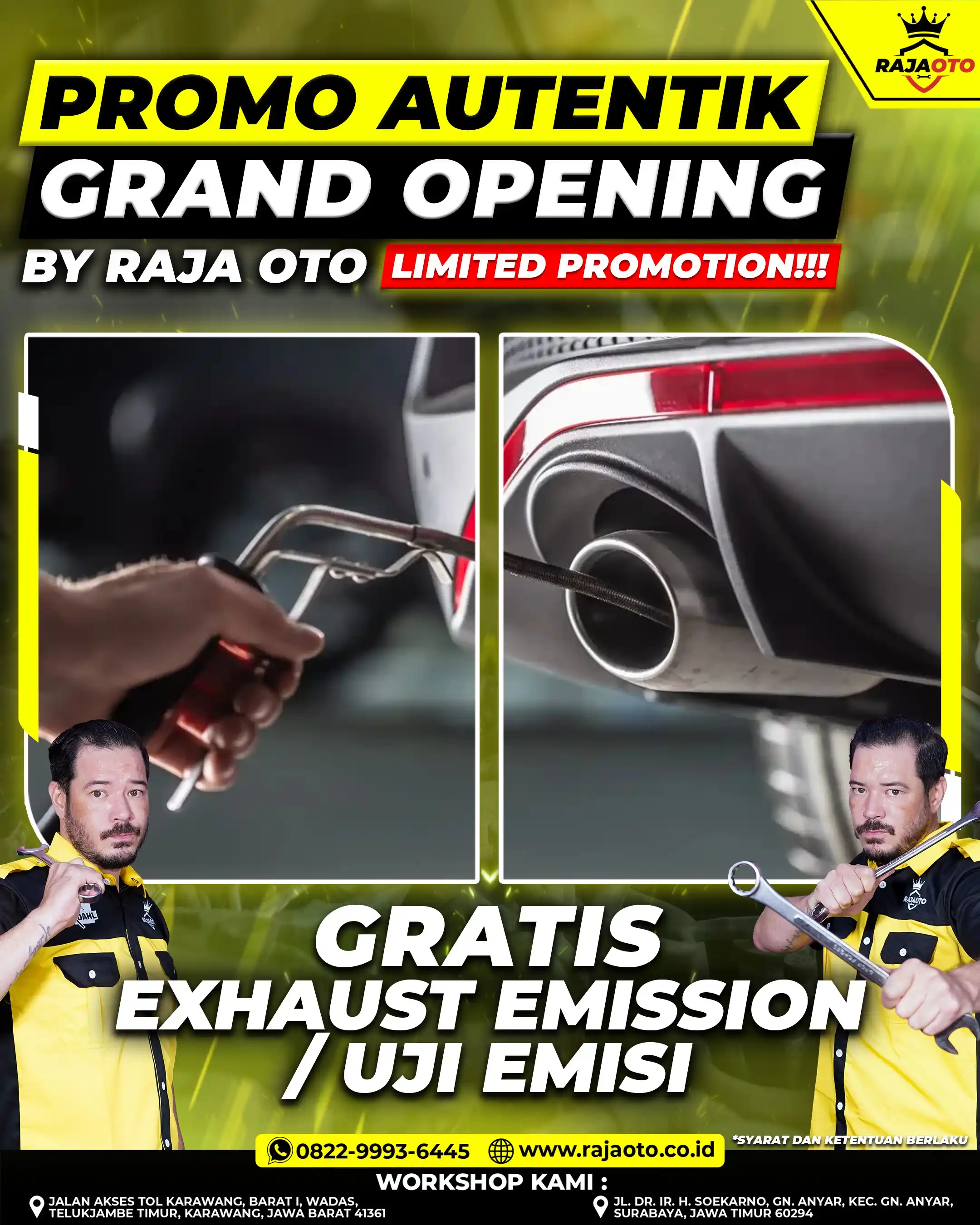 Gratis Exhaust Emission / Uji Emisi