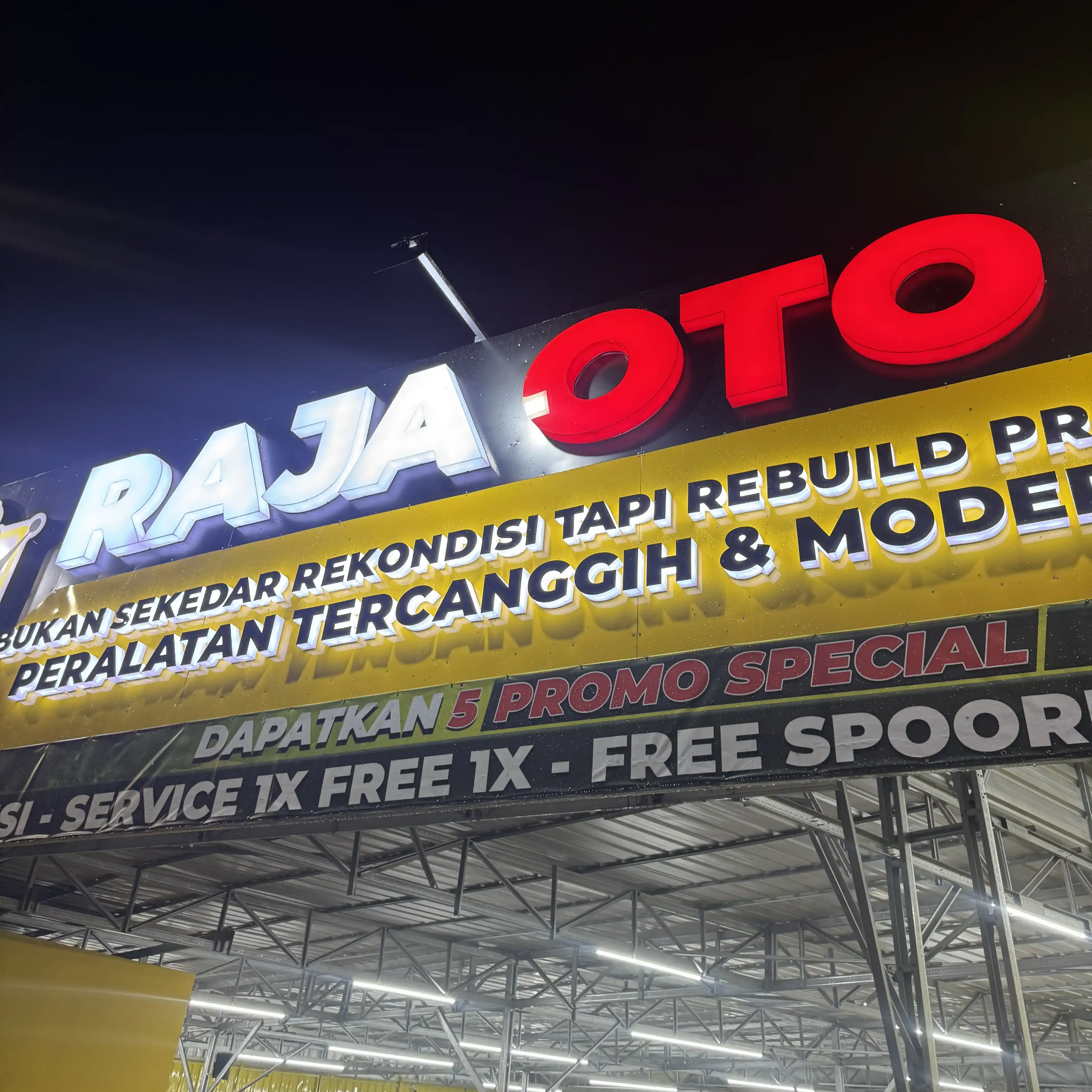 Papan Nama Bengkel Raja Oto