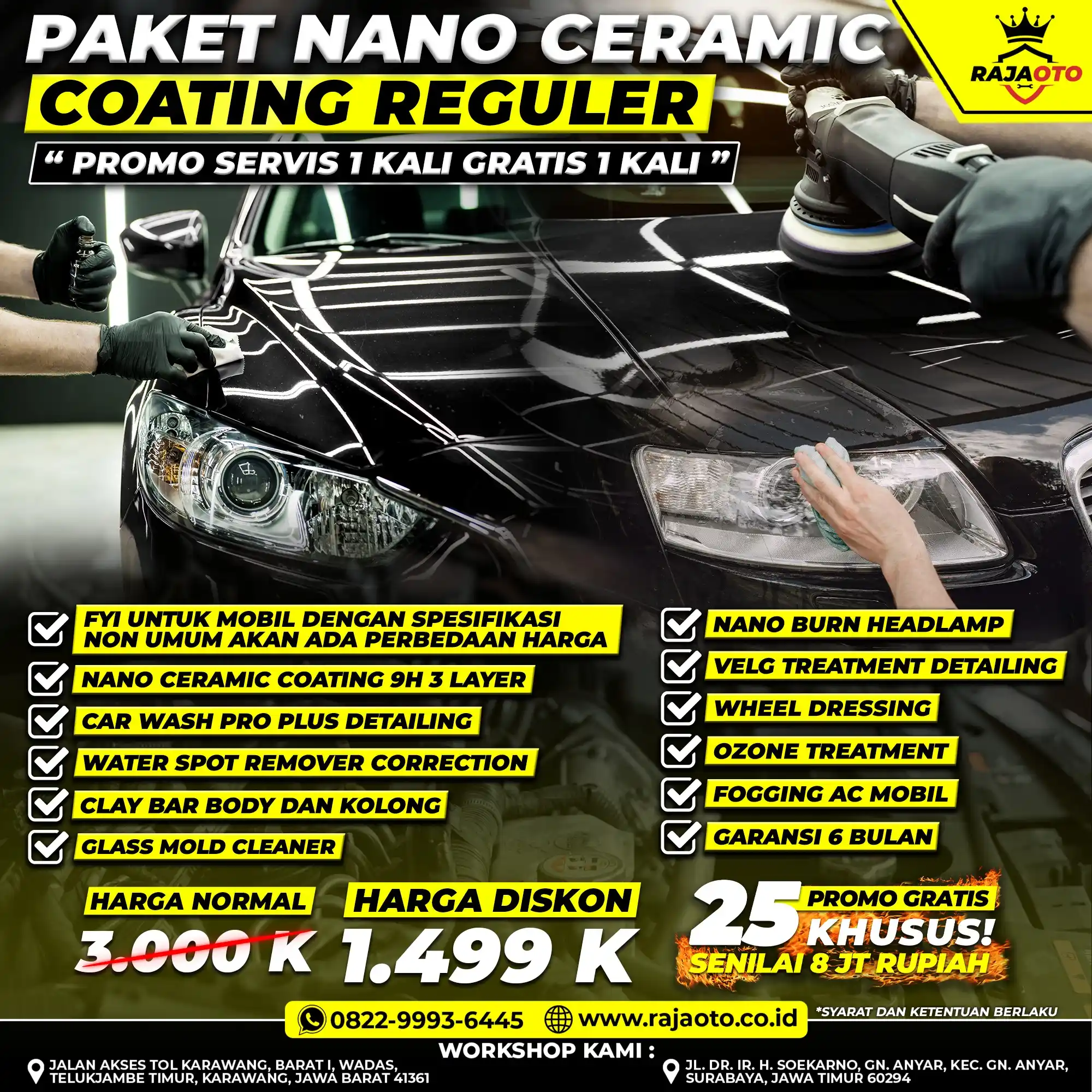 Paket Nano Ceramic Coating Reguler